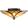 Quoizel Asheville 15" Wide Tiffany-Style Ceiling Light