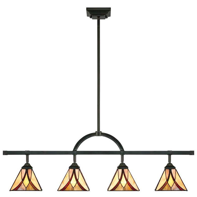 Image 2 Quoizel Asheville 4-Light Tiffany Art Glass Track Fixture more views