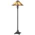Quoizel Asheville 60" Valiant Bronze Tiffany-Style Glass Floor Lamp