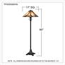5_Quoizel Asheville 60" Valiant Bronze Tiffany-Style Glass Floor Lamp more views