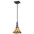 Quoizel Asheville 7" Valiant Bronze Tiffany-Style Glass Mini Pendant