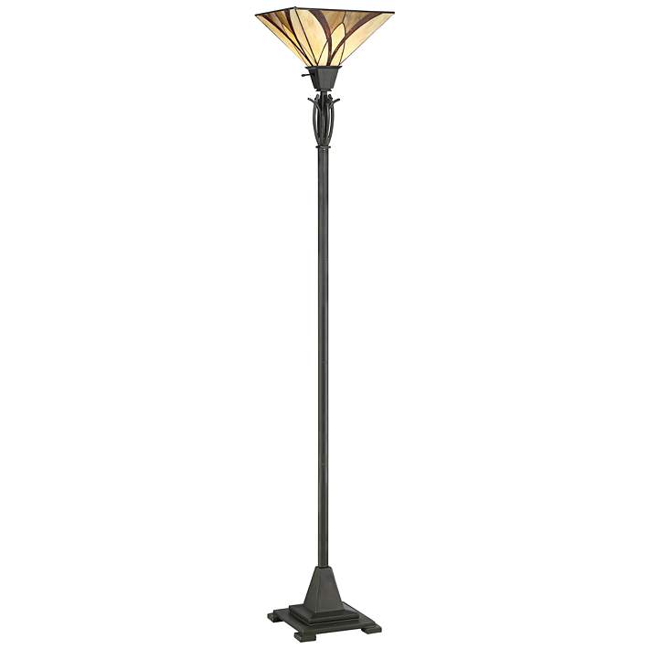Quoizel Asheville Torchiere Floor Lamp, Valiant Bronze, TFAS9470VA