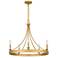 Quoizel Aspyn 26" Wide Light Gold 5-Light Candelabra Ring Chandelier