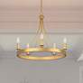 2_Quoizel Aspyn 26" Wide Light Gold 5-Light Candelabra Ring Chandelier