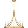 5_Quoizel Aspyn 26" Wide Light Gold 5-Light Candelabra Ring Chandelier more views