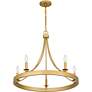 6_Quoizel Aspyn 26" Wide Light Gold 5-Light Candelabra Ring Chandelier more views