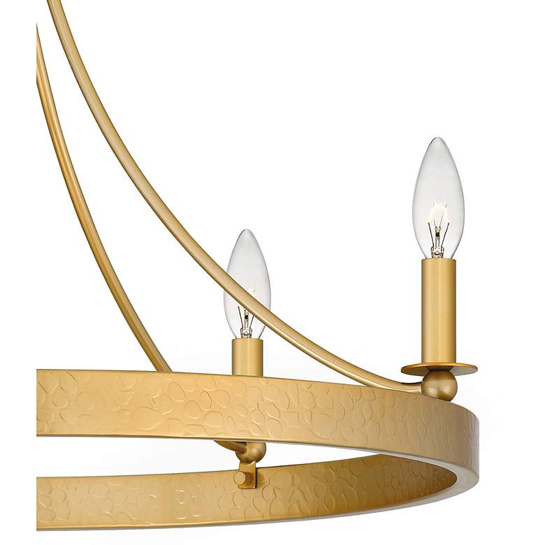 Image 7 Quoizel Aspyn 26" Wide Light Gold 5-Light Candelabra Ring Chandelier more views