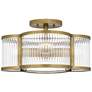 Thumbnail3 of Quoizel Aster 15" Wide Weathered Brass 4-Light Ceiling Light
