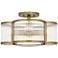 Quoizel Aster 15" Wide Weathered Brass 4-Light Ceiling Light