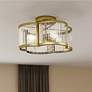 Thumbnail2 of Quoizel Aster 15" Wide Weathered Brass 4-Light Ceiling Light