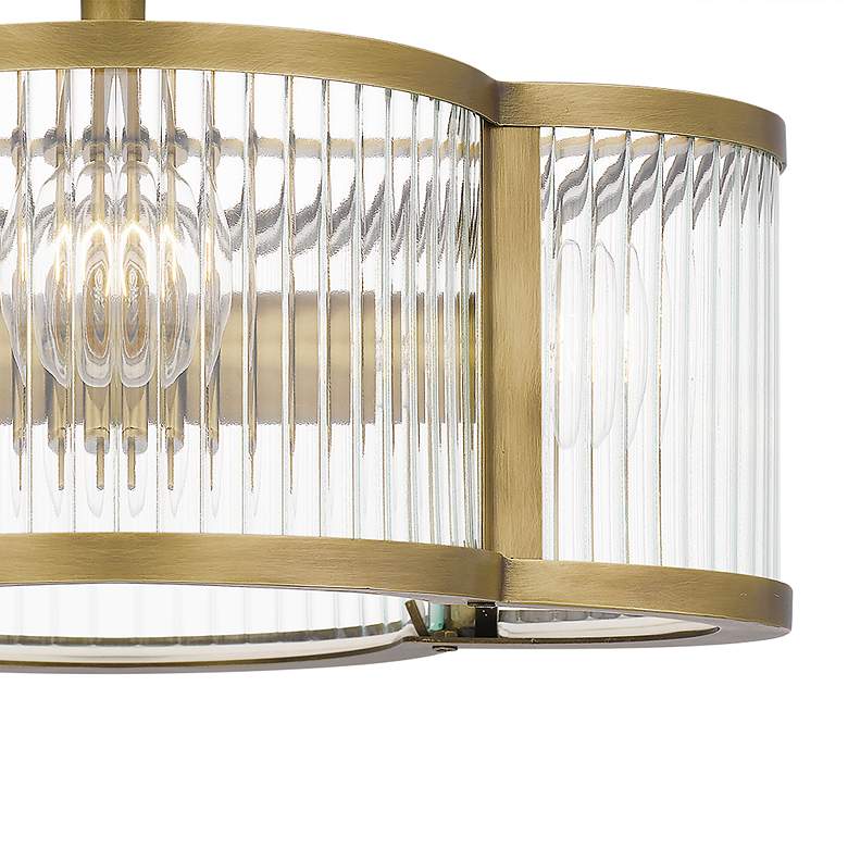 Image 6 Quoizel Aster 15" Wide Weathered Brass 4-Light Ceiling Light more views
