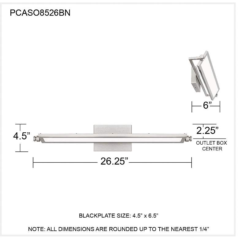 Image 6 Quoizel Astro 26 1/4" Wide Brushed Nickel LED Bath Light more views