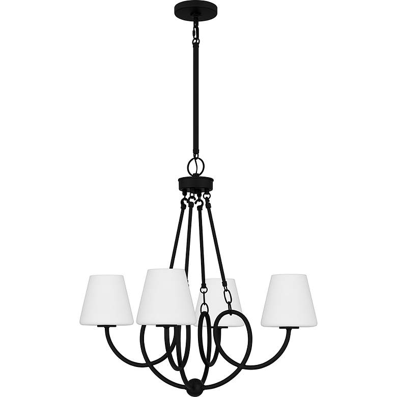 Image 2 Quoizel Atkins 27" Wide 4-Light Matte Black Chandelier more views