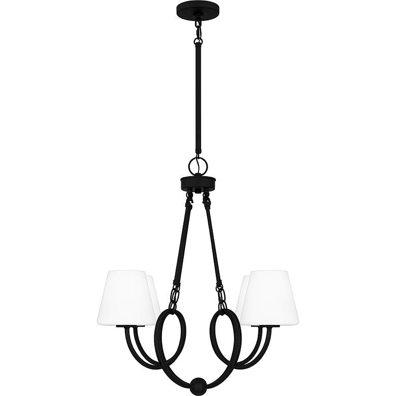 Image 3 Quoizel Atkins 27" Wide 4-Light Matte Black Chandelier more views