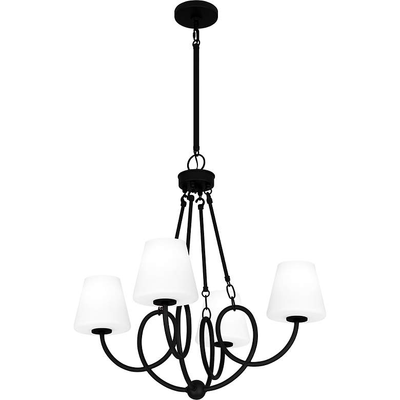 Image 4 Quoizel Atkins 27" Wide 4-Light Matte Black Chandelier more views