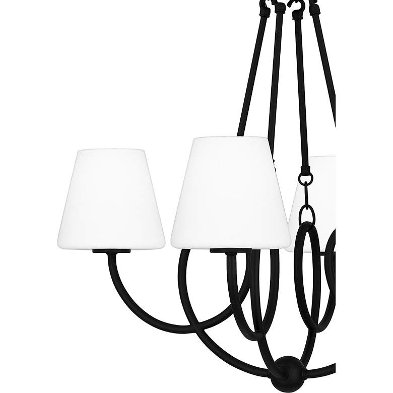 Image 5 Quoizel Atkins 27" Wide 4-Light Matte Black Chandelier more views
