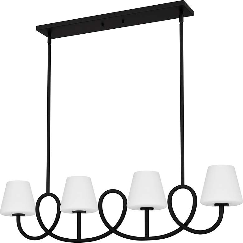 Image 2 Quoizel Atkins 40"W Matte Black 4-Light Island Chandelier more views