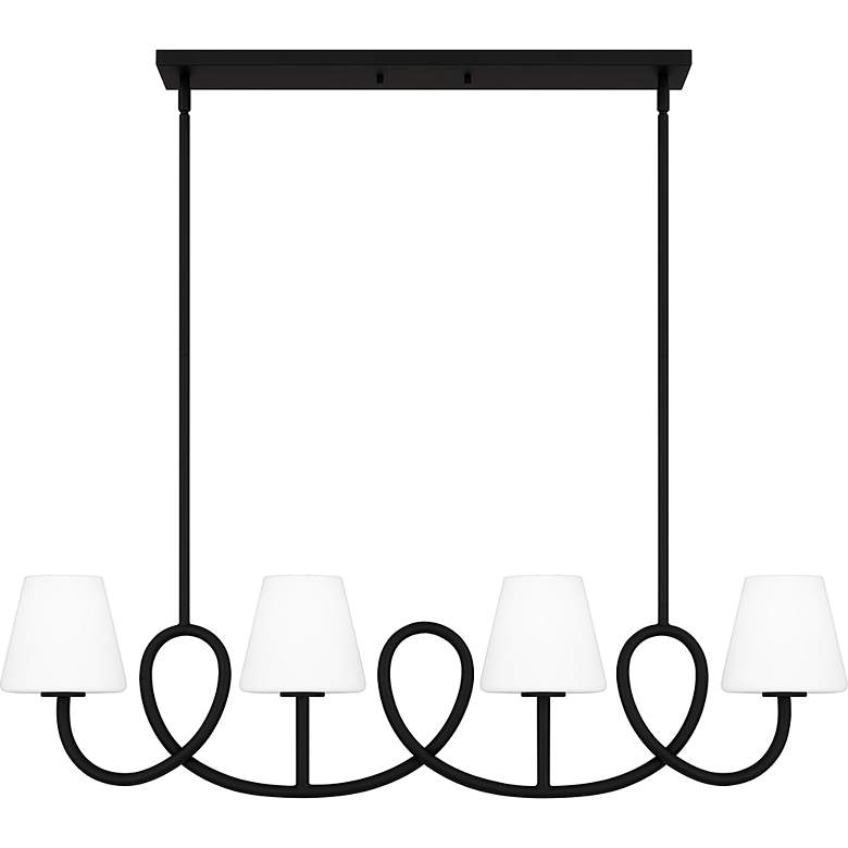 Image 3 Quoizel Atkins 40"W Matte Black 4-Light Island Chandelier more views