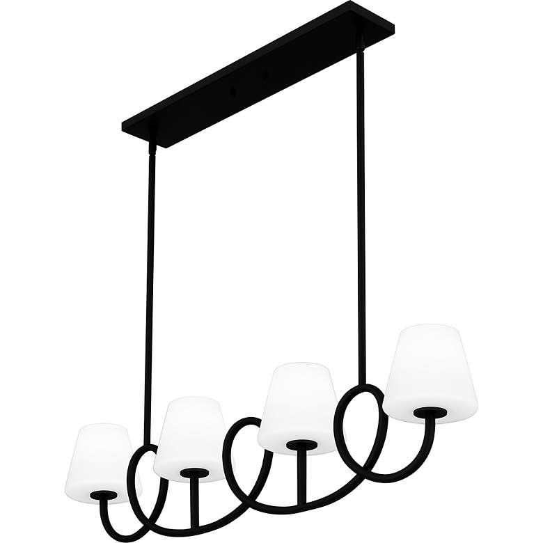 Image 4 Quoizel Atkins 40"W Matte Black 4-Light Island Chandelier more views