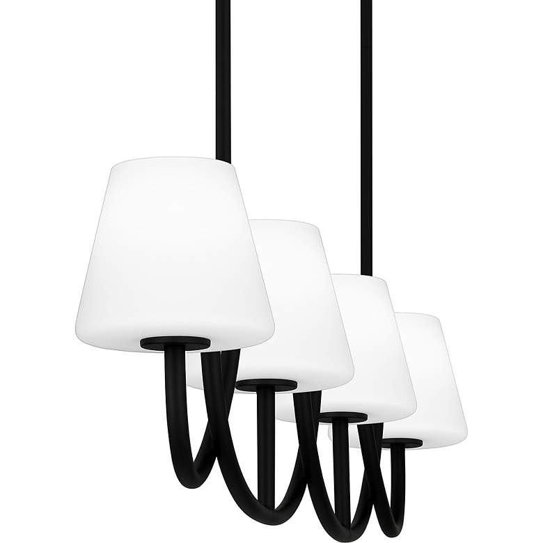 Image 5 Quoizel Atkins 40"W Matte Black 4-Light Island Chandelier more views