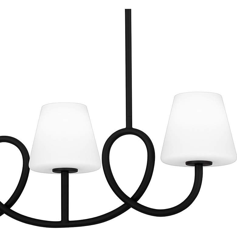 Image 6 Quoizel Atkins 40"W Matte Black 4-Light Island Chandelier more views