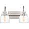 Quoizel Atmore 9 1/4"H Brushed Nickel 2-Light Wall Sconce