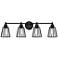 Quoizel Atticus 32" Wide Earth Black 4-Light Bath Light