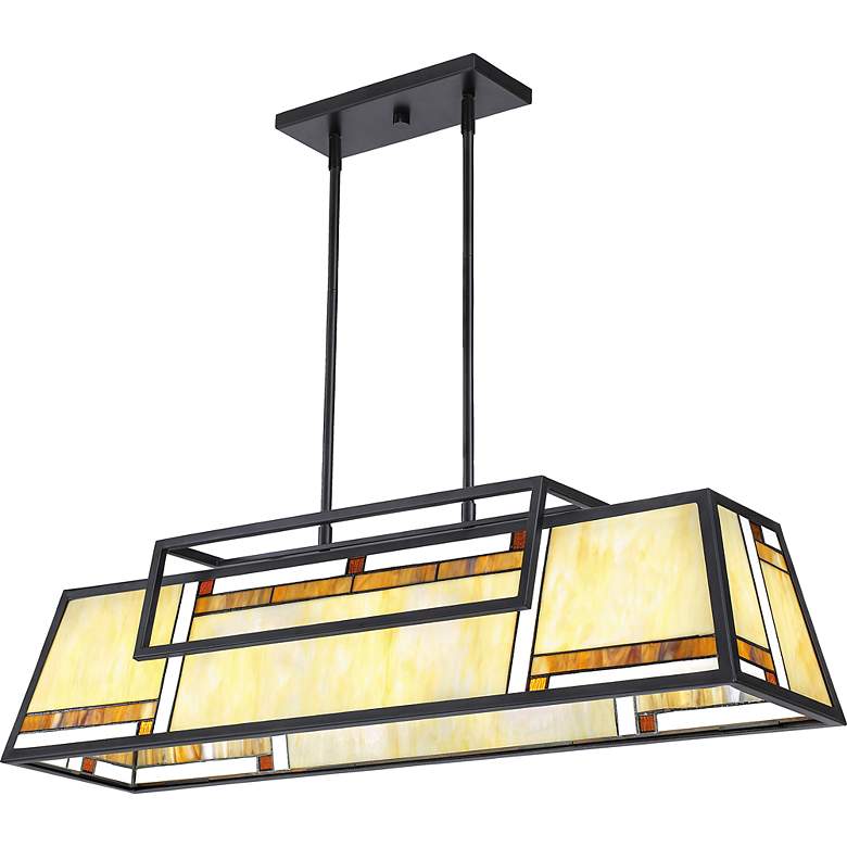 Image 3 Quoizel Atwater 38 1/2" Wide Matte Black 4-Light Island Pendant more views