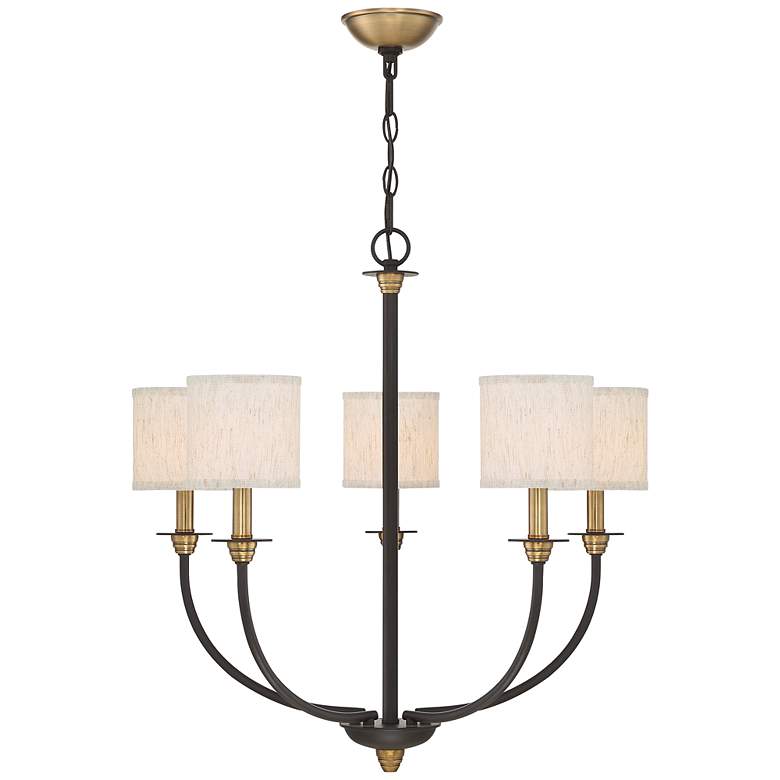 Image 1 Quoizel Audley 26" Wide Old Bronze 5-Light Chandelier