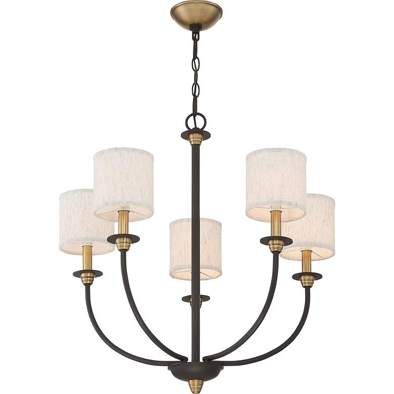 Image 3 Quoizel Audley 26" Wide Old Bronze 5-Light Chandelier more views