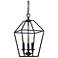 Quoizel Aviary 9 1/2"W Bronze 3-Light Steel Cage Chandelier