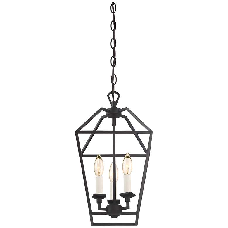 Image 6 Quoizel Aviary 9 1/2"W Bronze 3-Light Steel Cage Chandelier more views