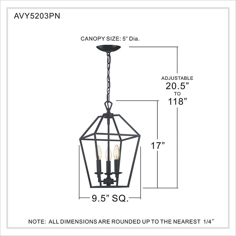 Image 7 Quoizel Aviary 9 1/2"W Bronze 3-Light Steel Cage Chandelier more views