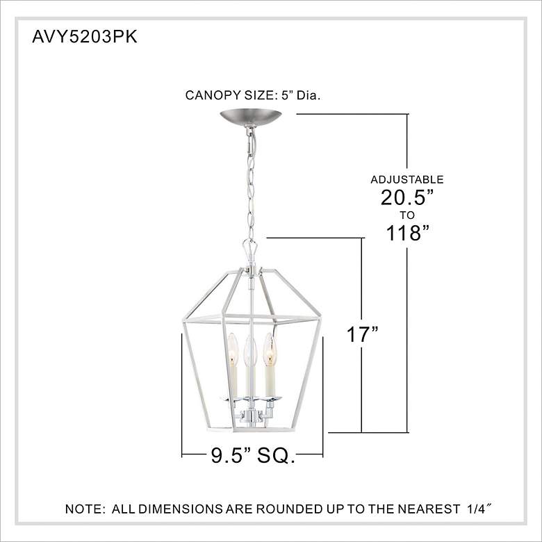 Image 4 Quoizel Aviary 9 1/2"W Nickel 3-Light Steel Cage Chandelier more views