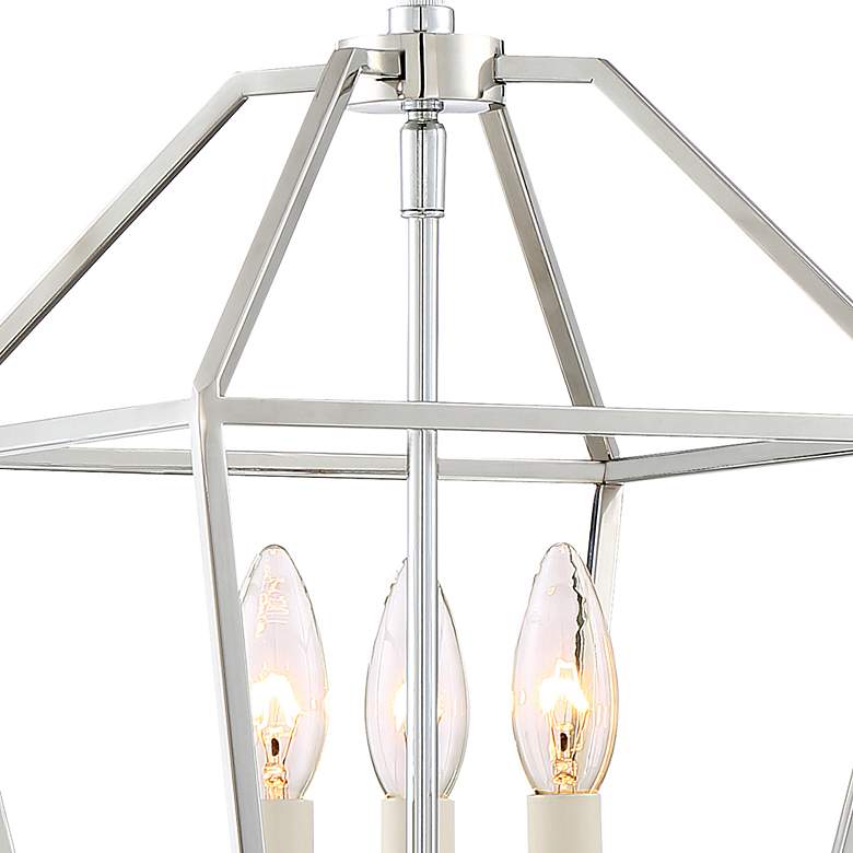 Image 6 Quoizel Aviary 9 1/2 inchW Nickel 3-Light Steel Cage Chandelier more views