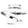 Quoizel Aviva 12 1/2" Wide Polished Chrome LED Ceiling Light