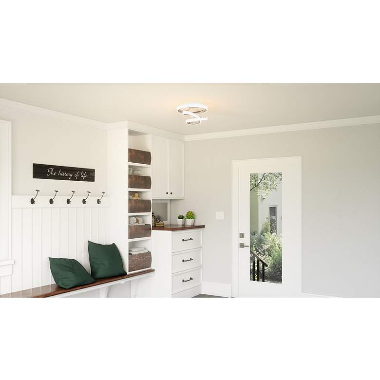 Image 4 Quoizel Aviva 12 1/2" Wide Polished Chrome LED Ceiling Light more views