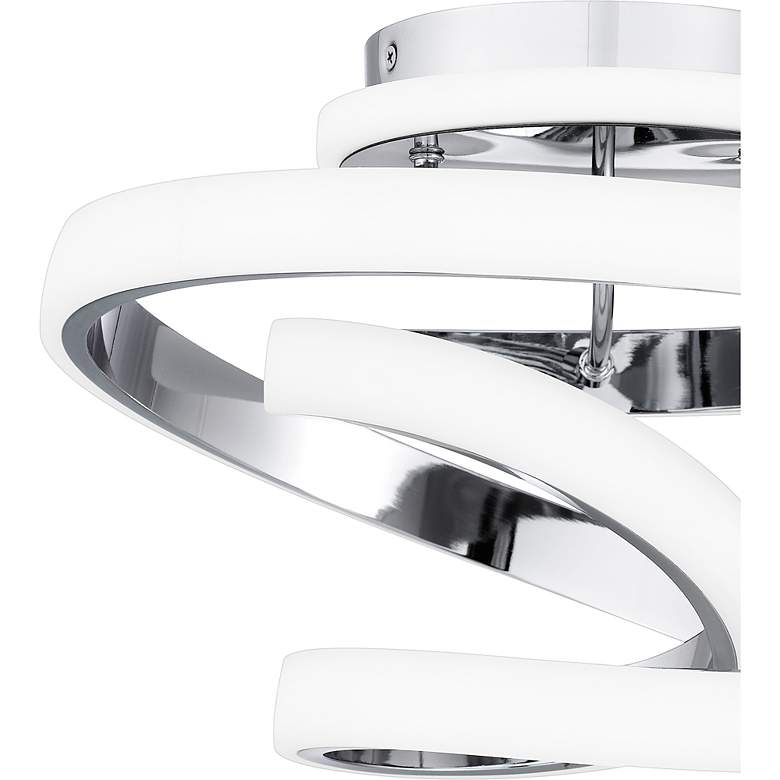 Image 7 Quoizel Aviva 12 1/2" Wide Polished Chrome LED Ceiling Light more views