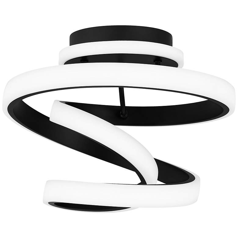 Image 3 Quoizel Aviva 13"W Matte Black Aluminum LED Ceiling Light