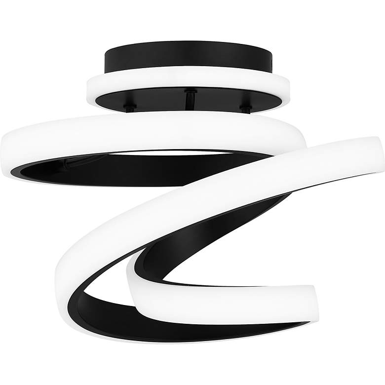 Image 5 Quoizel Aviva 13"W Matte Black Aluminum LED Ceiling Light more views