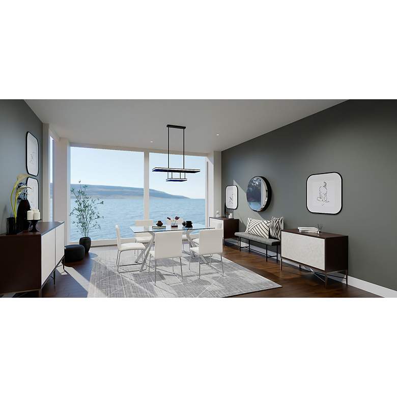 Image 4 Quoizel Aydin 37 3/4" Wide Matte Black LED Island Chandelier more views