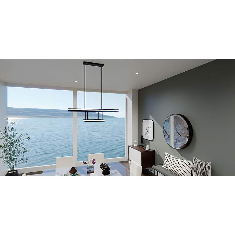 Image 7 Quoizel Aydin 37 3/4" Wide Matte Black LED Island Chandelier more views