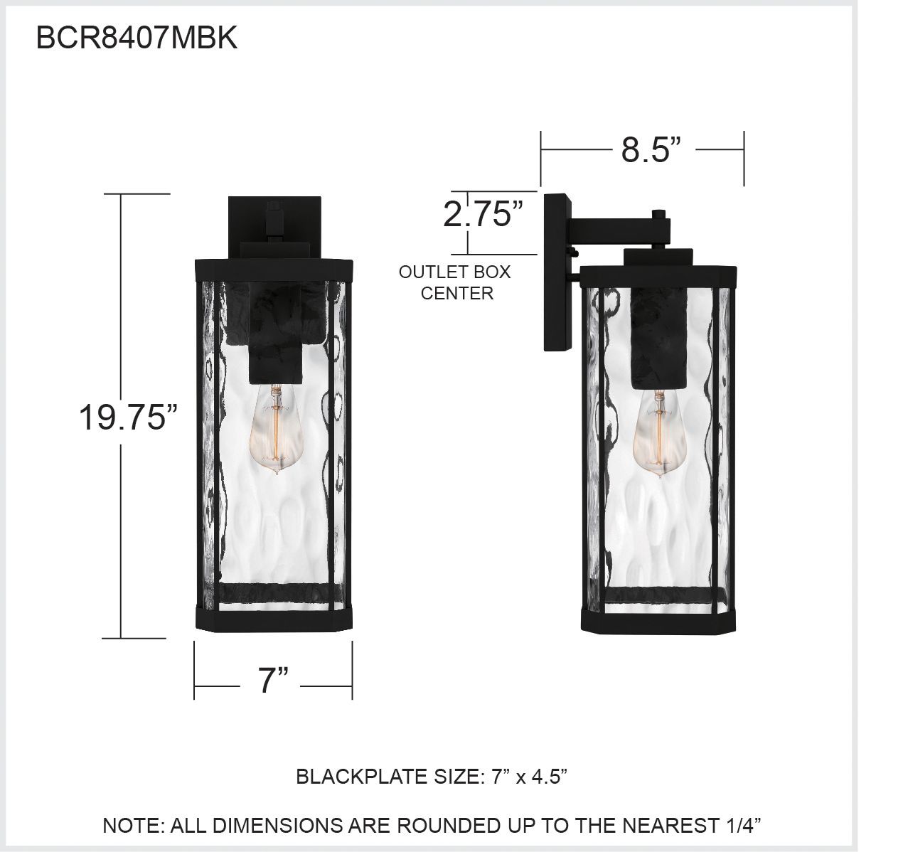 Quoizel Balchier 19 3/4" High Matte Black Outdoor Wall Light in scene