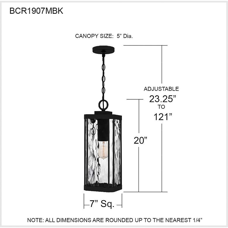 Image 6 Quoizel Balchier 20" High Matte Black Outdoor Hanging Light more views