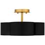 Quoizel Balsam 14" Wide Matte Black and Gold Luxe Modern Ceiling Light in scene