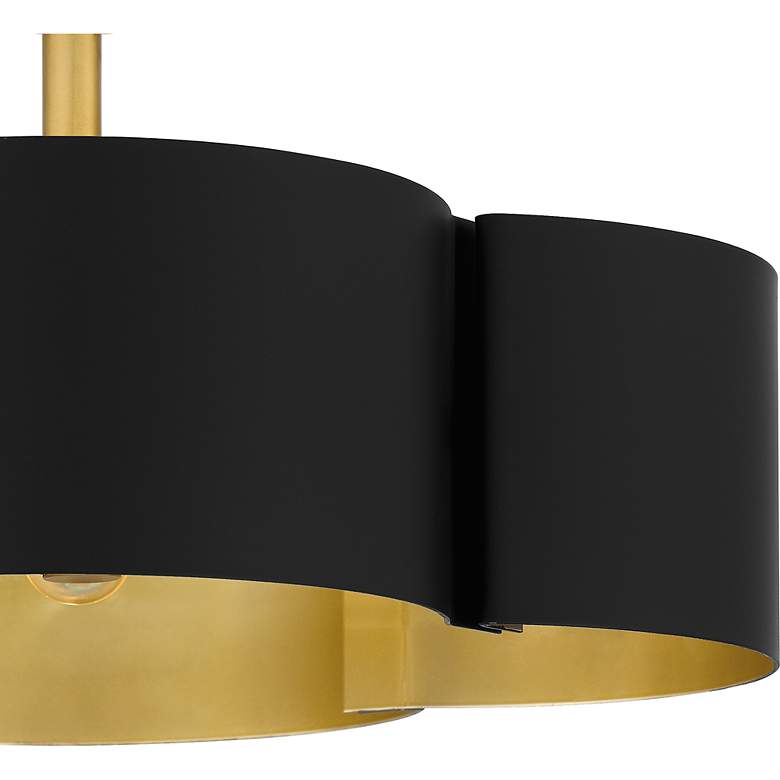 Image 7 Quoizel Balsam 14" Wide Matte Black and Gold Luxe Modern Ceiling Light more views