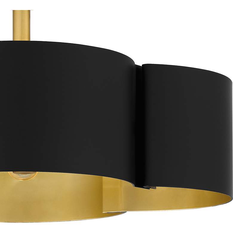 Image 7 Quoizel Balsam 14 inch Wide Matte Black and Gold Luxe Modern Ceiling Light more views