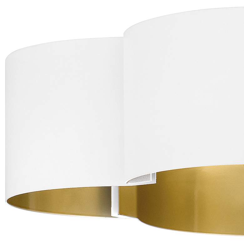 Image 4 Quoizel Balsam 14" Wide Matte White and Gold Luxe Modern Ceiling Light more views