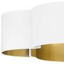 Quoizel Balsam 14" Wide Matte White and Gold Luxe Modern Ceiling Light in scene