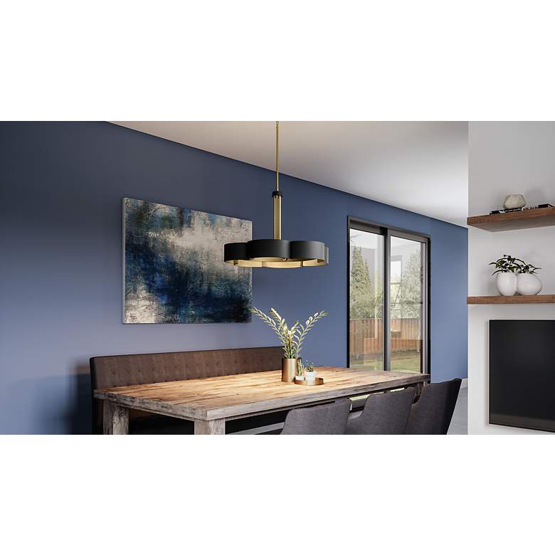 Image 4 Quoizel Balsam 28" Wide 6-Light Modern Matte Black Chandelier more views
